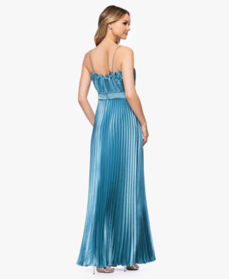 Women's Spaghetti Strap Pleated Ball Gown