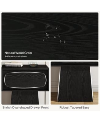 Modern Side End Table with Storage Drawer for Living Room, Bedroom and Small Space