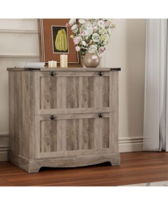 Farmhouse File Cabinets with 2 Drawers,30" File Cabinets with Hanging File Folders for A4/Letter/Legal Size Documents