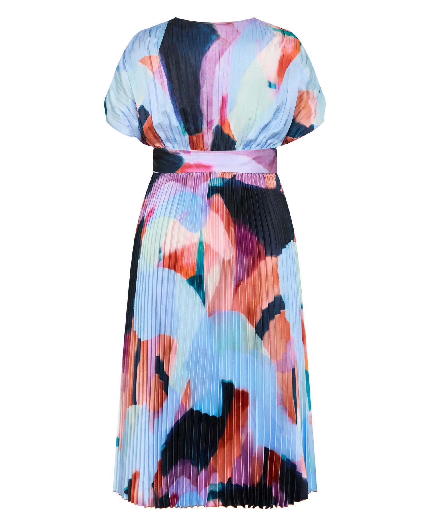 Women's Print Pleat Midi Dress