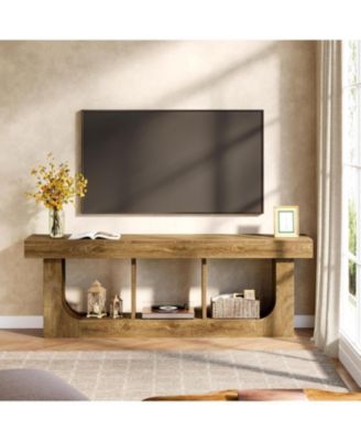 TV Stand for 70-Inch TVs, 63-Inch Entertainment Center with Storage Shelf