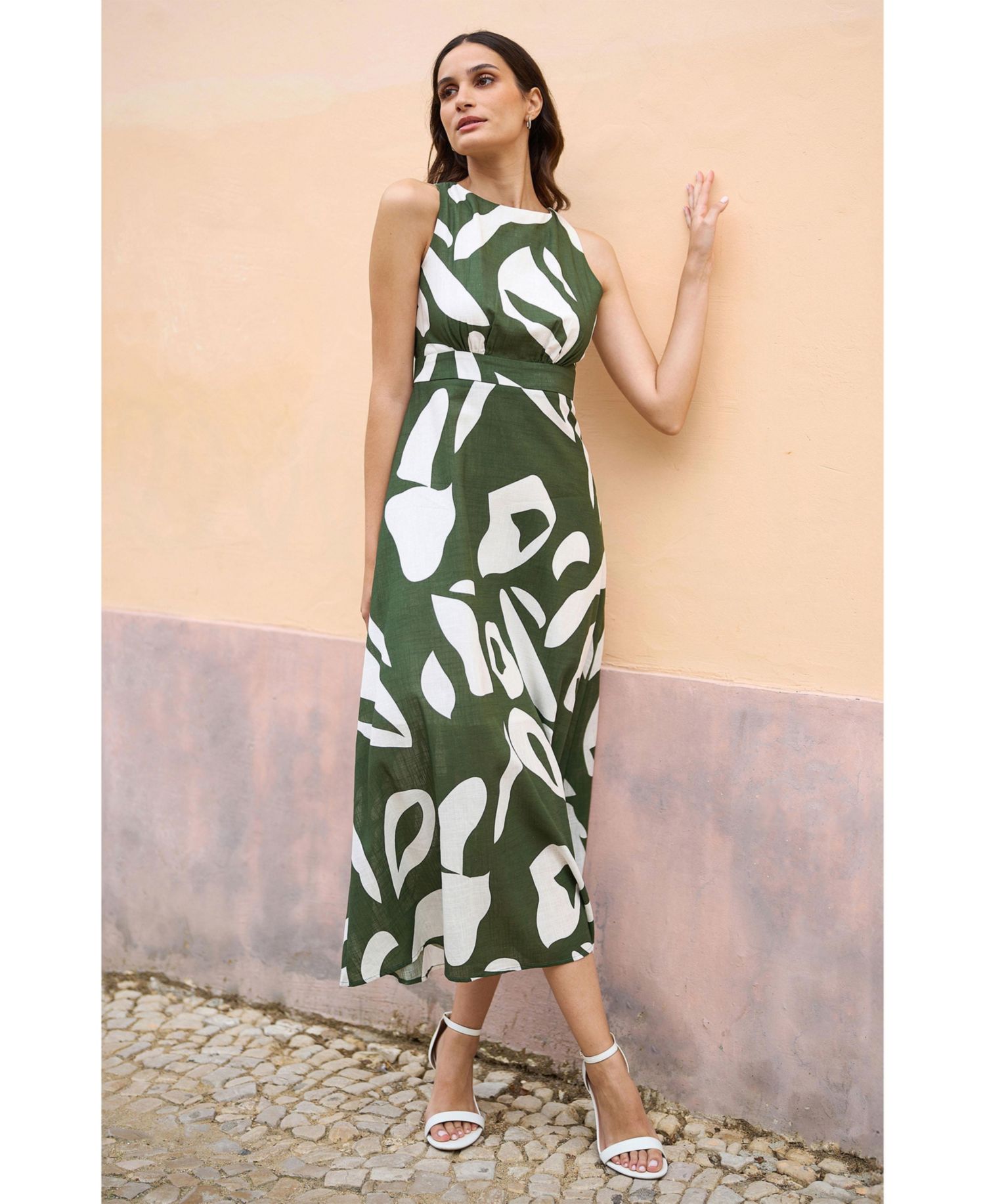 Women's Cotton Abstract Print Maxi Dress