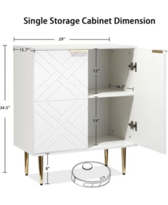 Kitchen Buffet Cabinet, 58" Sideboard Cabinet, Storage Cabinet with Doors, Modern Coffee Bar for Kitchen, Dining Room, Hallway.