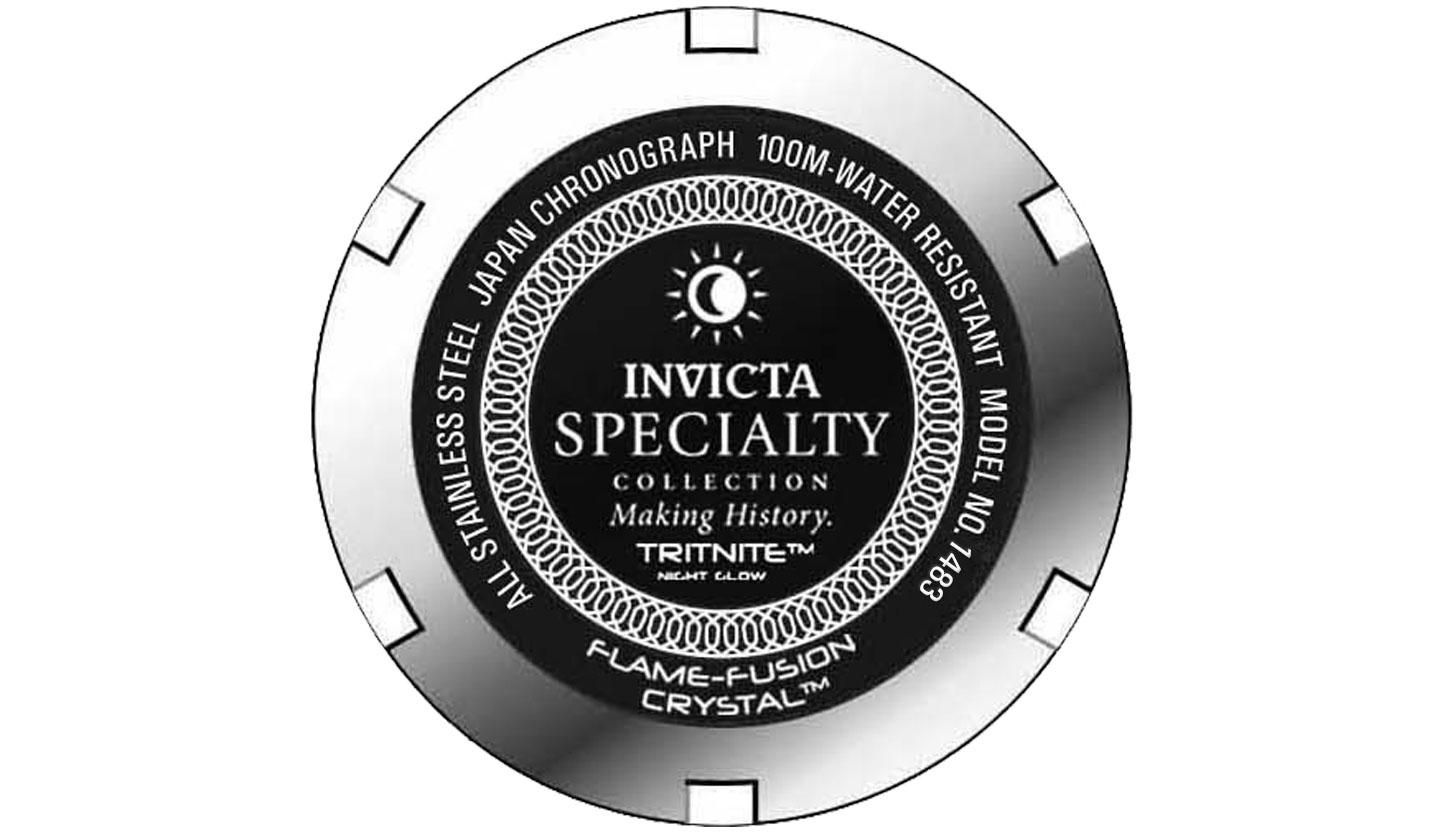 Мужские часы Invicta 1483 Specialty Quartz Chronograph Dial, цвет: Серебряный — фото 3
