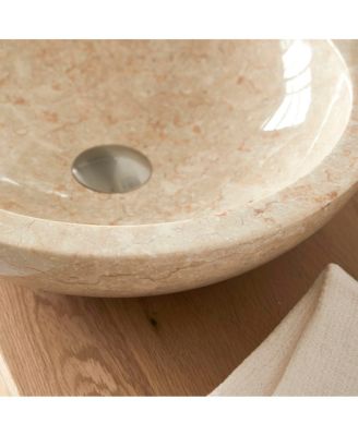 Calypso Cream white marble washbasin