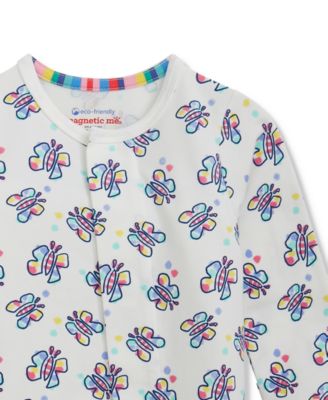 Baby Girls' Long-Sleeve Striped-Print Coverall, 2- Pack