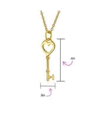 Romantic Key to Her Heart Pendant Necklace .925