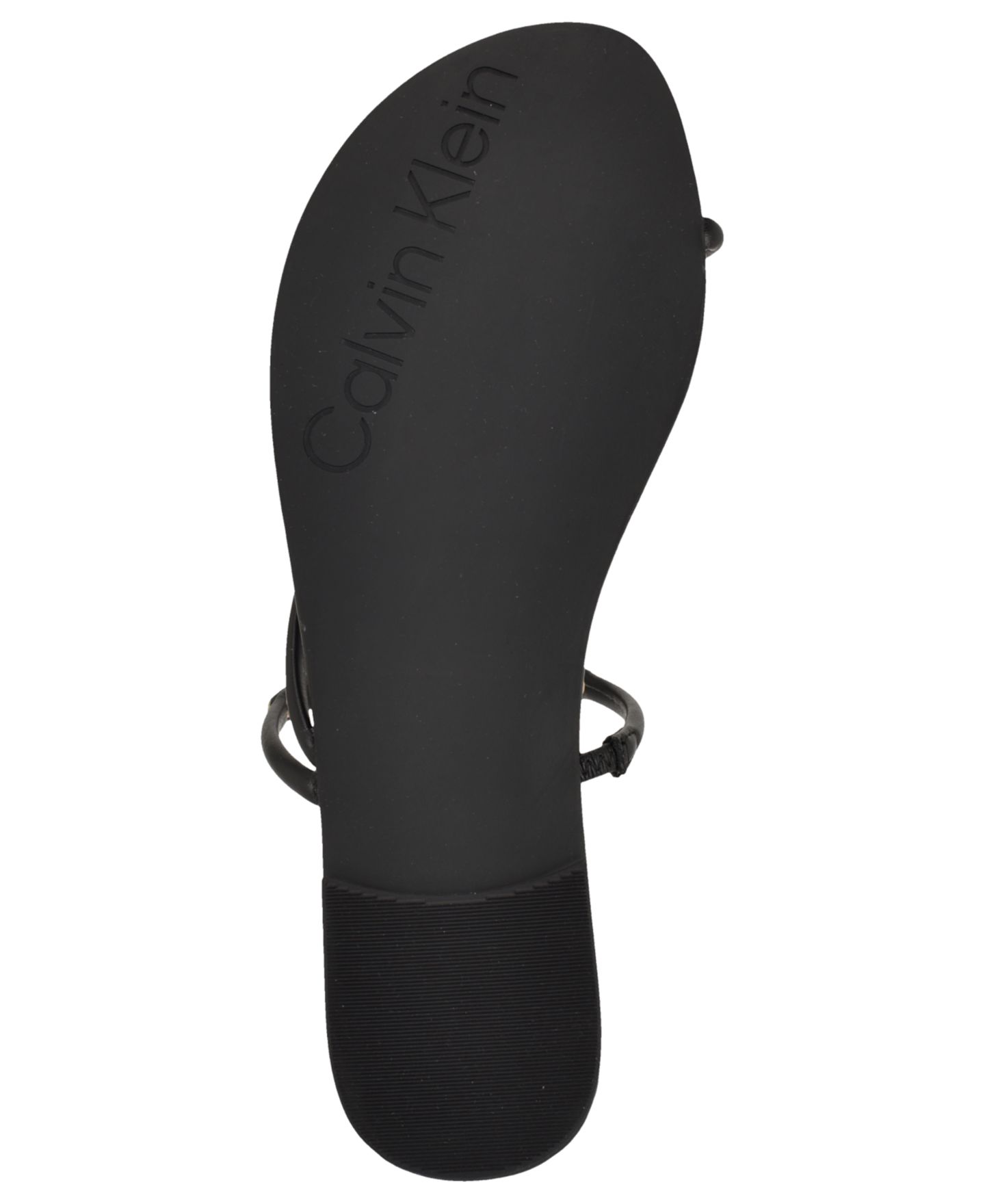 Женские сандалии Calvin Klein Bienna Strappy Ornamented Flat Slip-On, цвет: Чёрный — фото 5