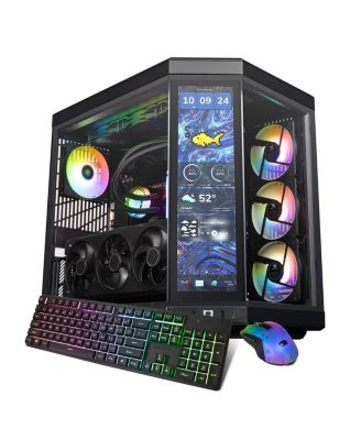 Y70TIBA7N5801 Liquid Cooled Gaming Desktop Computer, AMD Ryzen 7 9800X3D 4.7GHz, 32GB RAM, 2TB SSD, NVIDIA GeForce RTX 5080 16GB, Windows 11