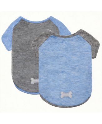2-Pack Lightweight Athletic Dog T-Shirt with Reflective Label for Outdoor Use