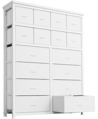Tall Dresser for Bedroom with 16 Drawers, Fabric Chest of Drawers Organizer Unit for Closets, Living Room