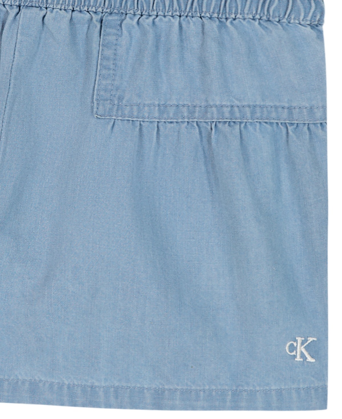 Комплект для девочек Calvin Klein топ и шорты из деним со сборками, 2 предмета — фото 1