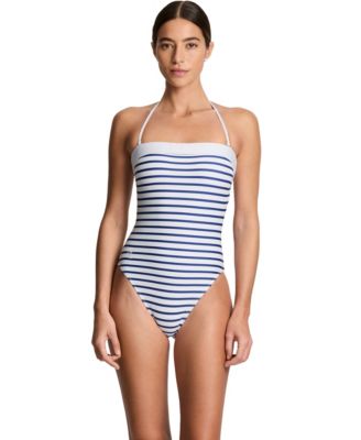 Women's Modern Bandeau Neck One-Piece Swimsuit