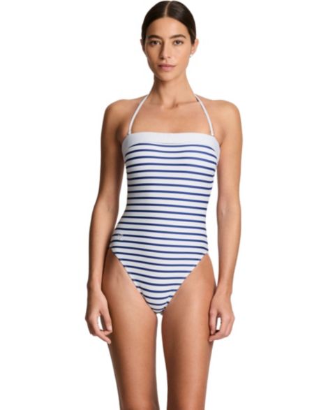 Женские купальники Lauren Ralph Lauren Women's Modern Bandeau One Piece Swimsuit