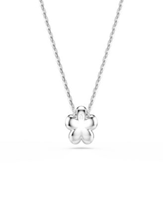 Ariana Grande x Rhodium Plated Mother of Pearl Flower Pendant Necklace