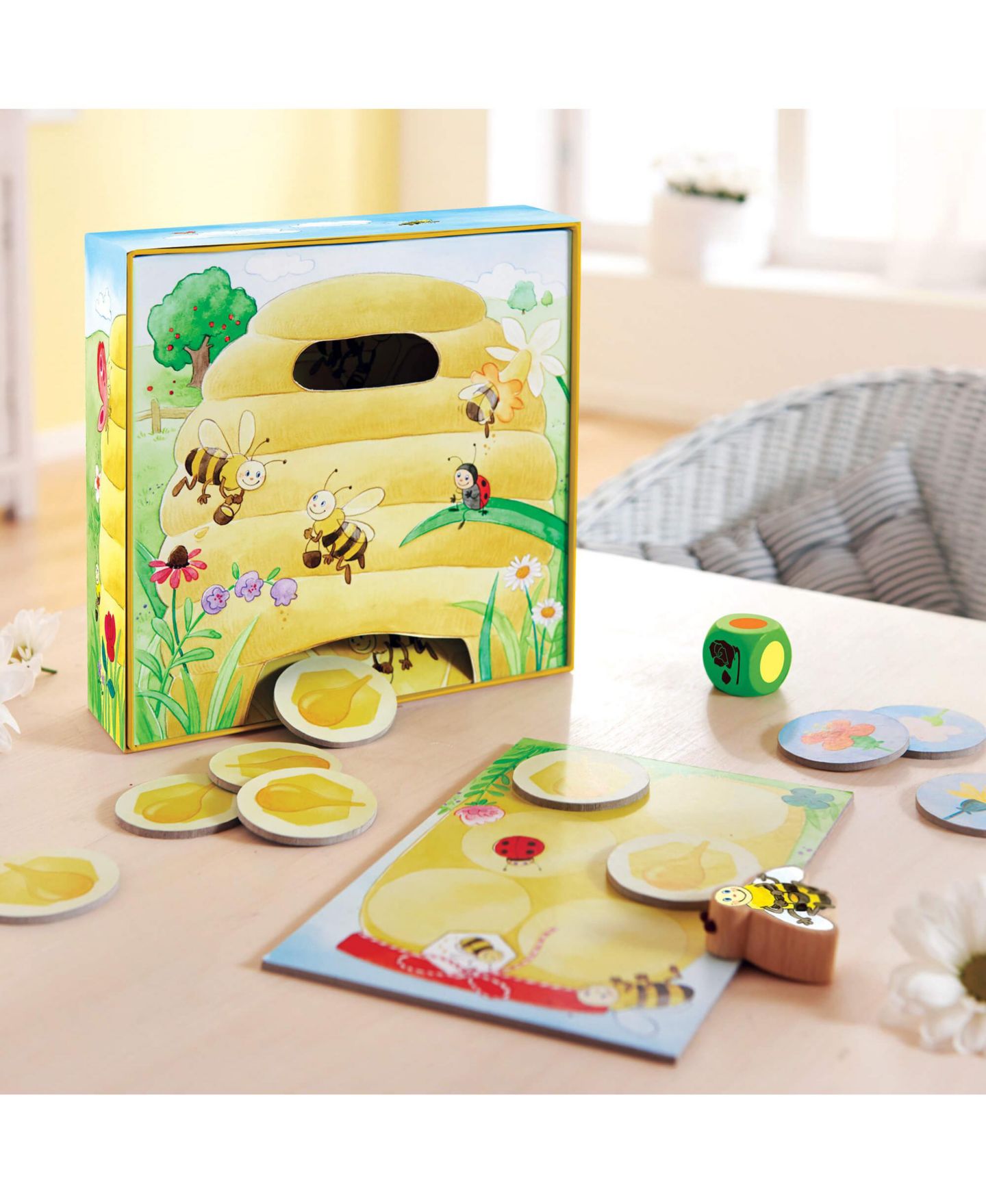 Детские настольные игры Haba Hanna Honeybee Cooperative Matching 10-Piece Board Game, Ages 2+, цвет: Mutli — фото 4