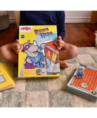 Rhino Hero XXL - Giant Games Version of The Classic Super Hero Card Stacking Game for Team Building and Family Fun, Ages 8 Years and Up