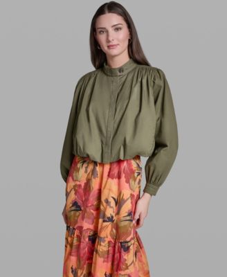 Women's Long-Sleeve Mock Neck Cropped Jacket