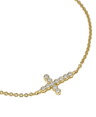 Cross Cubic Zirconia Chain Bracelet