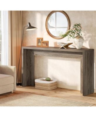 Media Console, 55-Inch Wooden Sofa Table with Storage for Entryway, Foyer, Hallway, Living Room