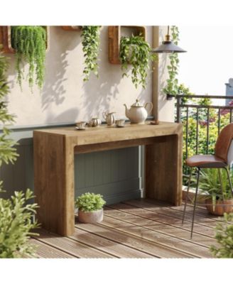 63" Long Bar Table, Counter Height Pub Dining Table for 4-6, Modern Home Bar Unit