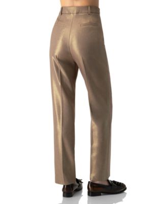Women's Sparkling Straight-Leg Pants with Pockets