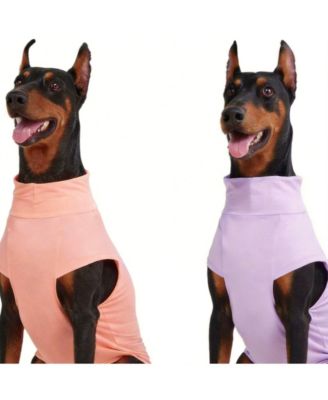 Aronkl Uv Protection Spf 30 Breathable Quick Dry Dog T Shirt - Purple peach