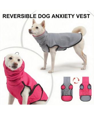 Reversible Dog Anxiety Vest with Hood for Calming and Comfort