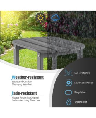 Outdoor Weather Resistant Side Table for Patio and Garden