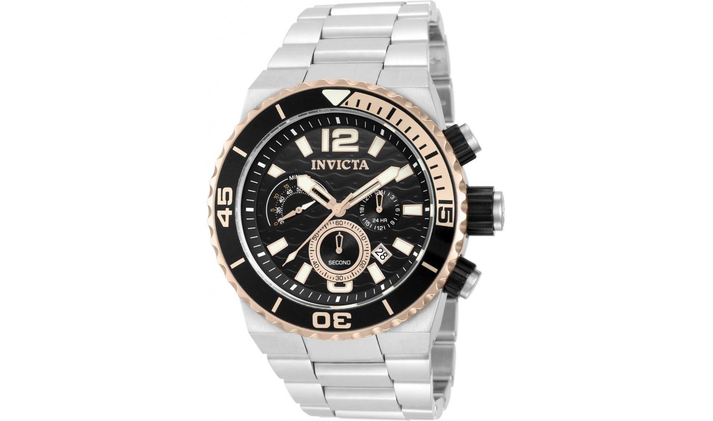 Мужские часы Invicta 12995 Pro Diver Quartz Chronograph Dial, цвет: Серебряный — фото 1