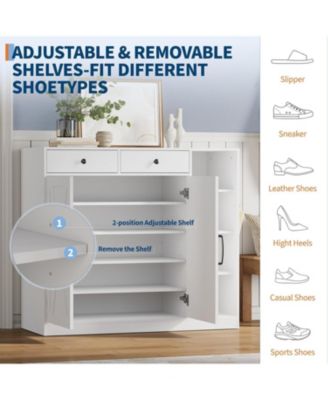  Shoe Cabinet for Entryway with Doors