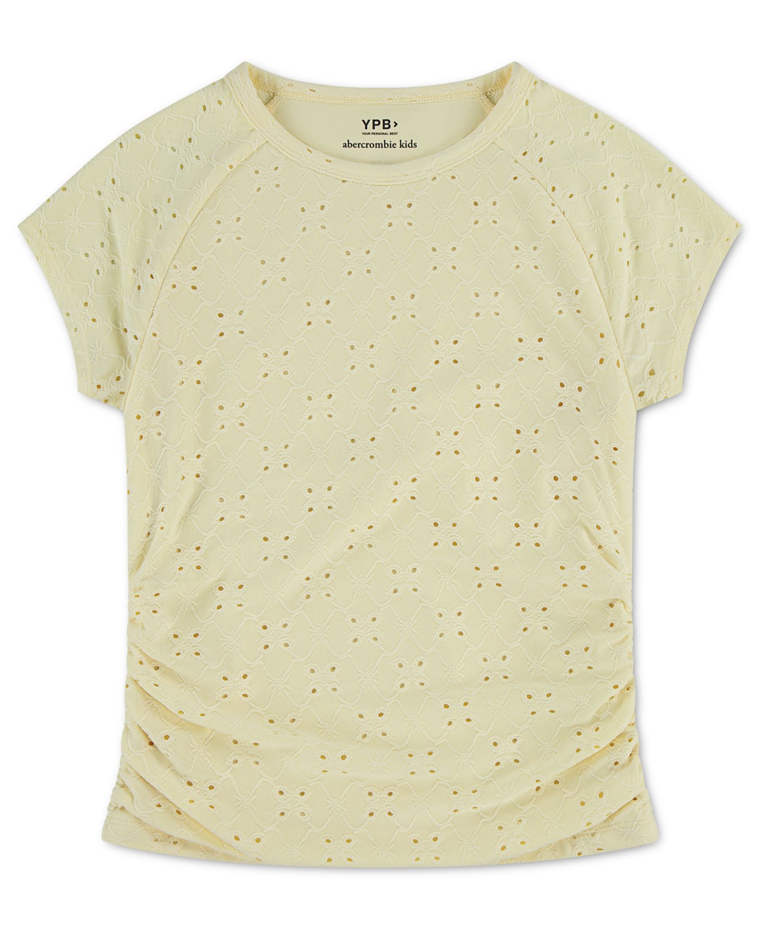 Girls' YPB Eyelet Ruched Baby T-Shirt