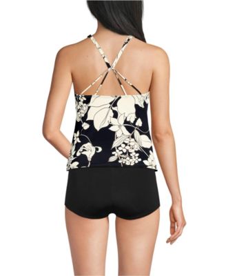 Women's DDD-Cup Tugless High Neck Strappy Back Tankini Top
