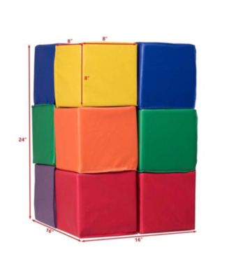 12 Pieces 8 Inch PU Foam Big Building Blocks for Kids