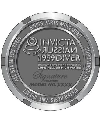 Men's 7001 Russian Diver Quartz Chronograph Dial Watch