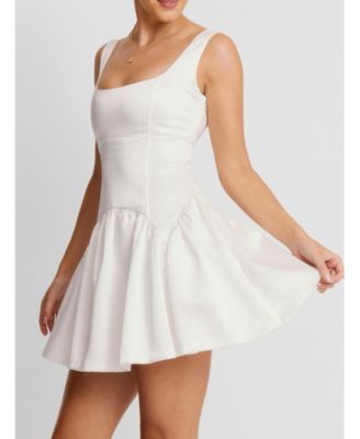 Women's Scoop Neck Sleeveless Skater Mini Dress