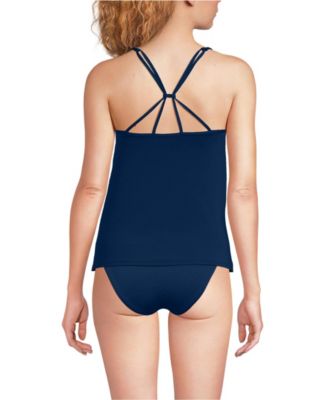 Petite Tugless QuickDry Adjustable Strappy Back Tankini Top