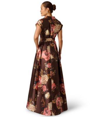 Women's Floral Print Long Gown