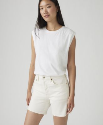 501&reg; Mid-Thigh High Rise Straight Fit Denim Shorts