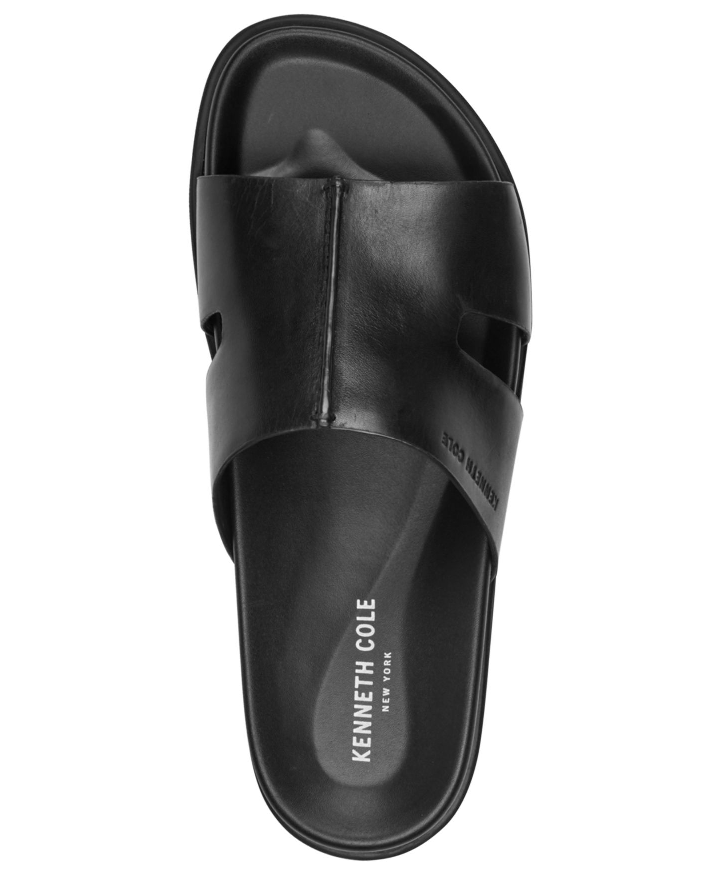 Мужские сандалии Kenneth Cole New York Willy Slide, цвет: Чёрный кожаный — фото 4