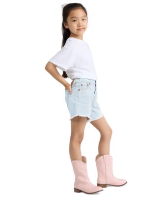 Girls' 4-6X Crochet Applique A-Line Shorts