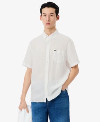 Men's Regular-Fit Logo Linen Shirt