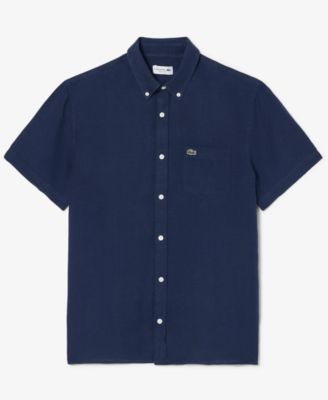 Men's Regular-Fit Logo Linen Shirt