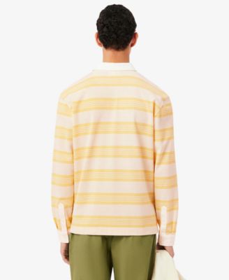 Men's Relaxed-Fit Striped Piqu Rugby Polo Shirt