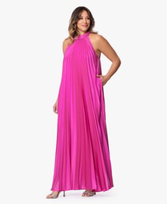  Plus Size Hammered Pleated Gown