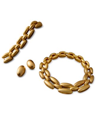 Gold-Tone Dynamic Chunky Link Flex Bracelet