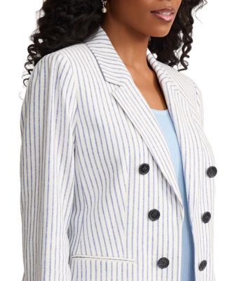 Women's Notch Collar Linen-Blend Jacket