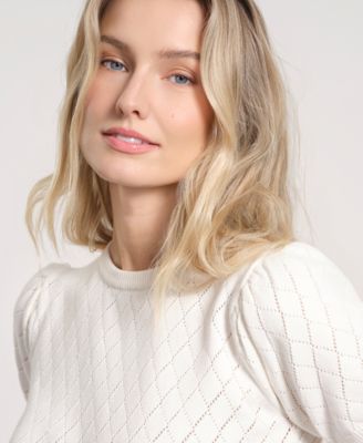 Women's Balloon Short-Sleeve Knitted Sweater