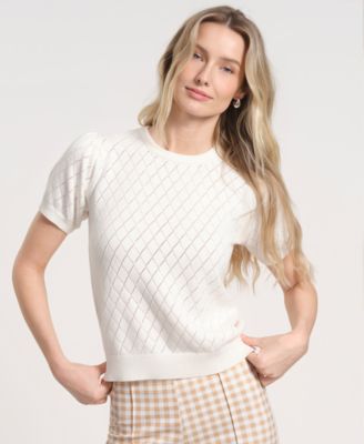 Women's Balloon Short-Sleeve Knitted Sweater