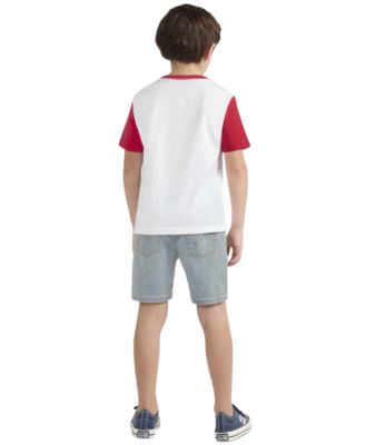Boys' 4-7 Crewneck T-Shirt and Denim Shorts, 2-Piece Set
